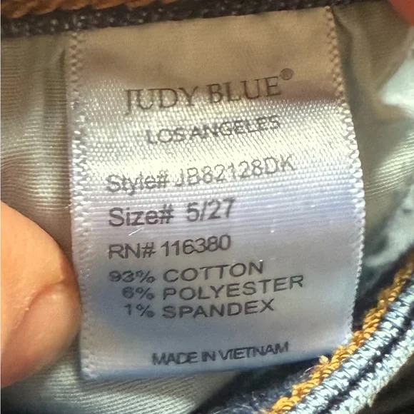 Judy Blue Dark Wash Straight Leg Jeans - Picture 6 of 7